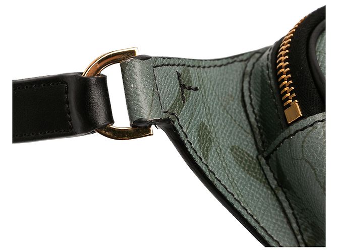 Bolsa de cintura Tom Ford em couro verde com estampa floral Verde oliva - vista 8