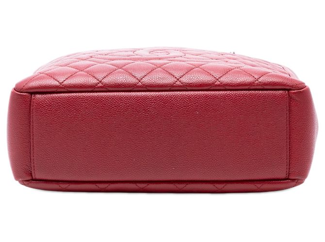 Tote Grand Shopping Verticale in Caviar Rosso Chanel - vista 3