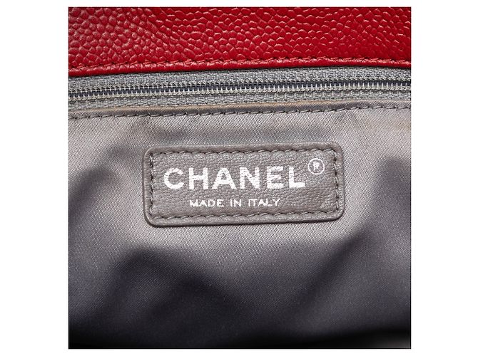 Tote Grand Shopping Verticale in Caviar Rosso Chanel - vista 6