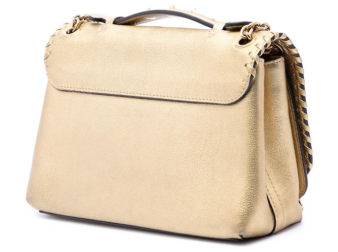 Bolsa Louis Vuitton Cuir Plume Ecume Gold Metallic Very Chain Dourado - vista 2