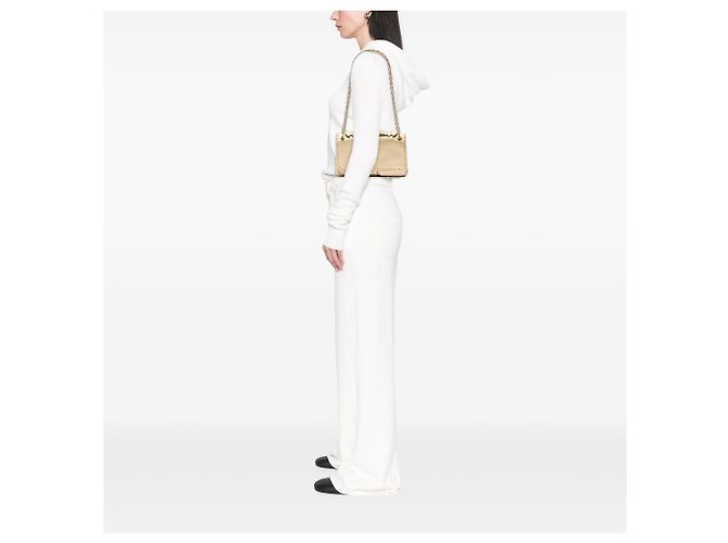 Bolsa Louis Vuitton Cuir Plume Ecume Gold Metallic Very Chain Dourado - vista 6
