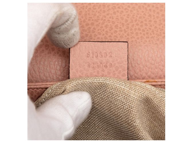 Borsa Gucci Pink Small Dollar Calf Interlocking G Rosa - vista 6