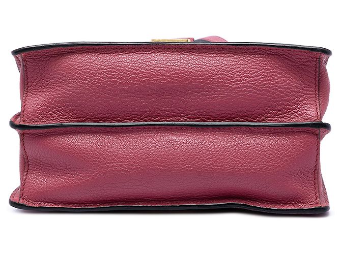 Borsa a tracolla Miu Miu in pelle di capra rossa Madras Rosso - vista 3