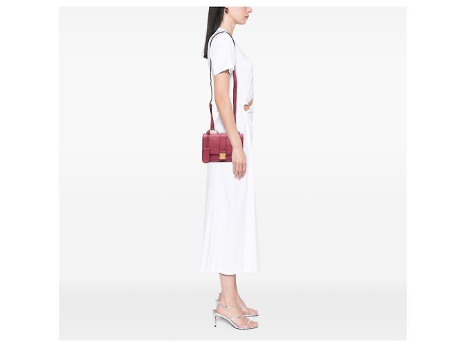 Borsa a tracolla Miu Miu in pelle di capra rossa Madras Rosso - vista 6