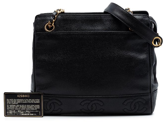 Tote Chanel Black Triple CC Caviar Preto - vista 8
