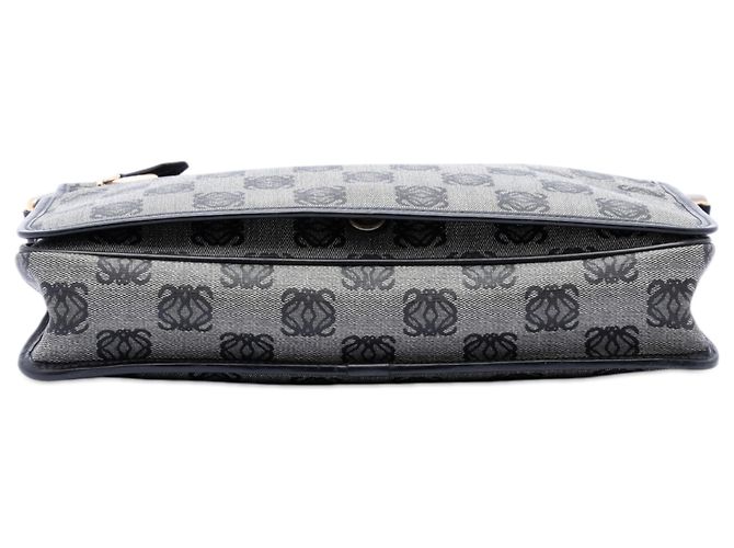 LOEWE Messenger Bag aus beschichteter Canvas mit Anagram-Motiv in Grau Braun - Ansicht 3