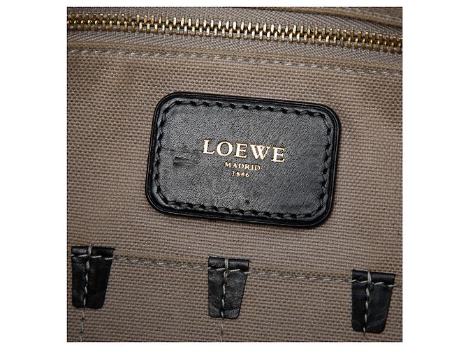 LOEWE Messenger Bag aus beschichteter Canvas mit Anagram-Motiv in Grau Braun - Ansicht 5