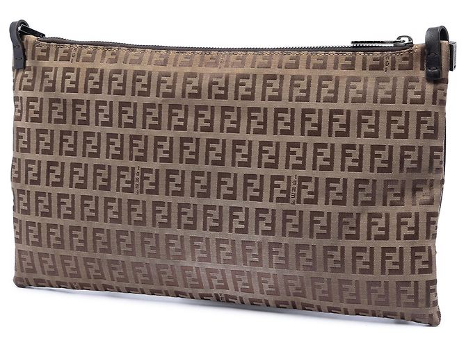 Fendi Beige Zucchino Canvas Crossbody - vista 2