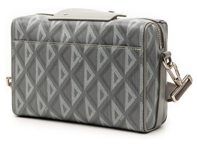 Dior Lingot 22 Tasche aus CD Diamond beschichtetem Canvas in Grau Braun - Ansicht 2