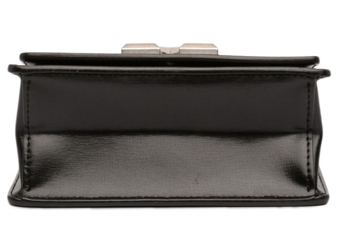 Off White Borsa Jitney 0.7 in pelle di vitello laccata nera Off-White con interno in cashmere Nero - vista 3