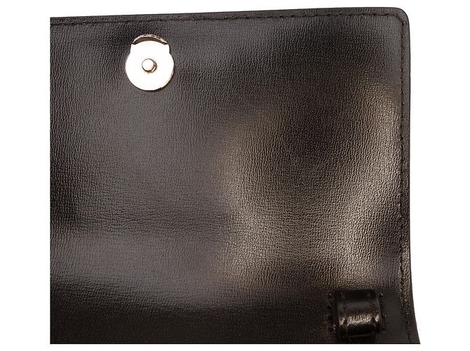 Off White Borsa Jitney 0.7 in pelle di vitello laccata nera Off-White con interno in cashmere Nero - vista 6