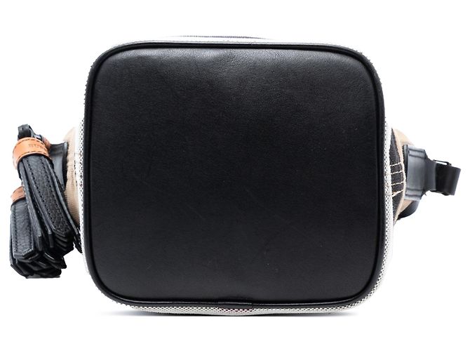 Borsa bucket Ashby in tela Mini Mega Check marrone di Burberry Marrone chiaro - vista 3
