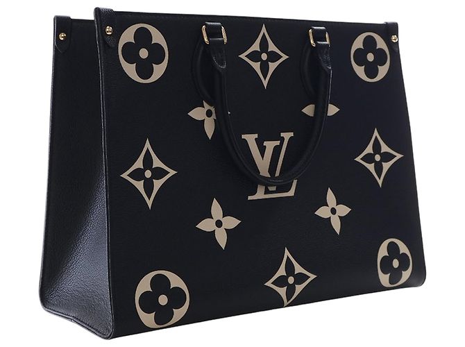 Louis Vuitton Black Bicolor Monogram Empreinte Giant Onthego MM Nero - vista 2