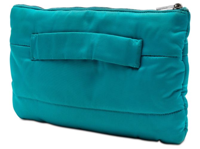 Clutch Bomber Tessuto blu Prada Turchese - vista 2