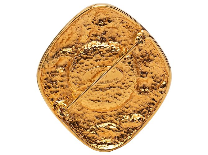 Spilla Ornata Chanel Gold Gold Plated Faux Pearl D'oro - vista 2