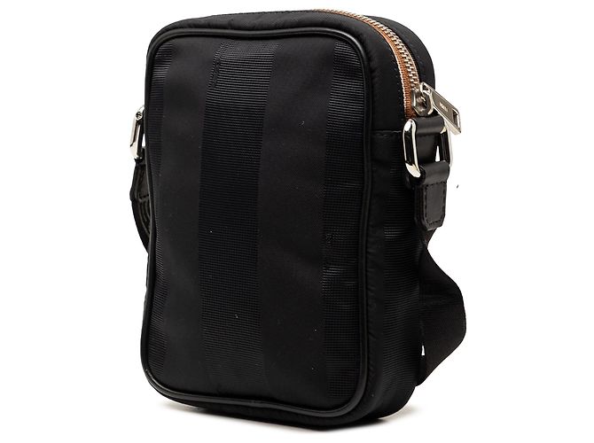 Borsa a tracolla Fendi Black Small Pequin Nylon Roma Amor Nero - vista 2
