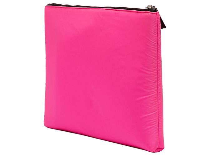 Clutch acolchoada com fecho de correr em Tessuto rosa Prada - vista 2