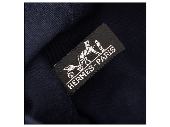 Hermès Blue Toile Polochon Mimile Blu navy - vista 5