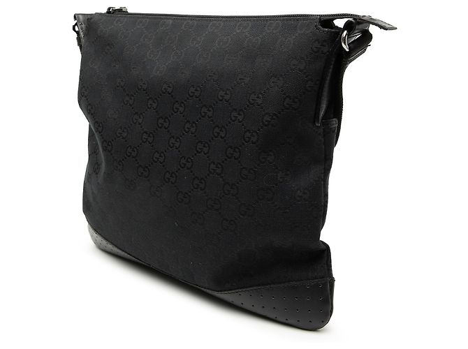Borsa a tracolla Gucci in tela GG nera Nero - vista 2