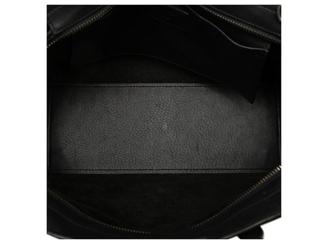Borsa cabas Saint Laurent Downtown in pelle nera con borchie e monogramma Nero - vista 4