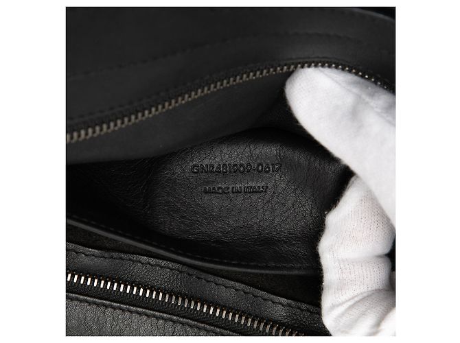 Borsa cabas Saint Laurent Downtown in pelle nera con borchie e monogramma Nero - vista 6