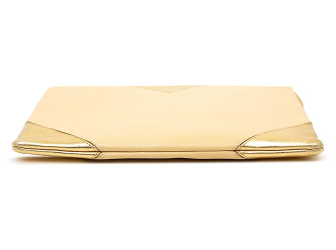Céline Clutch Coeur in agnello bicolore beige Celine - vista 3
