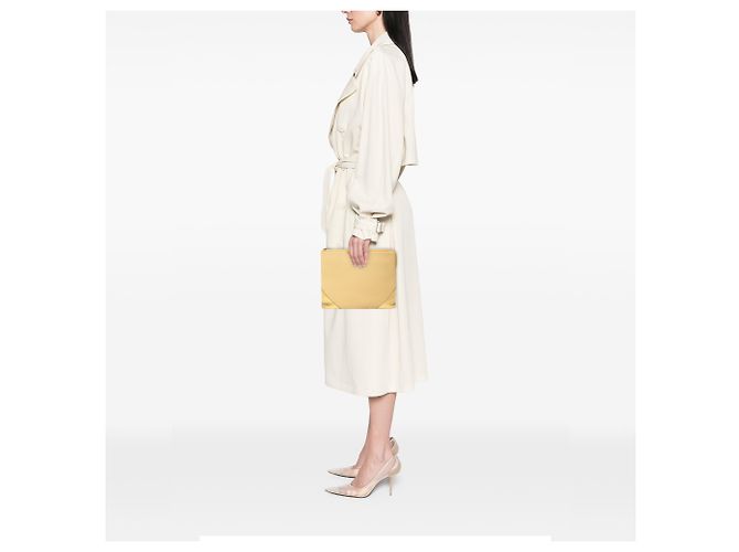 Céline Clutch Coeur in agnello bicolore beige Celine - vista 7