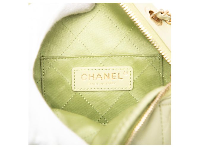Pochette Chanel Green CC en agneau matelassé avec chaîne Vert - vue 5