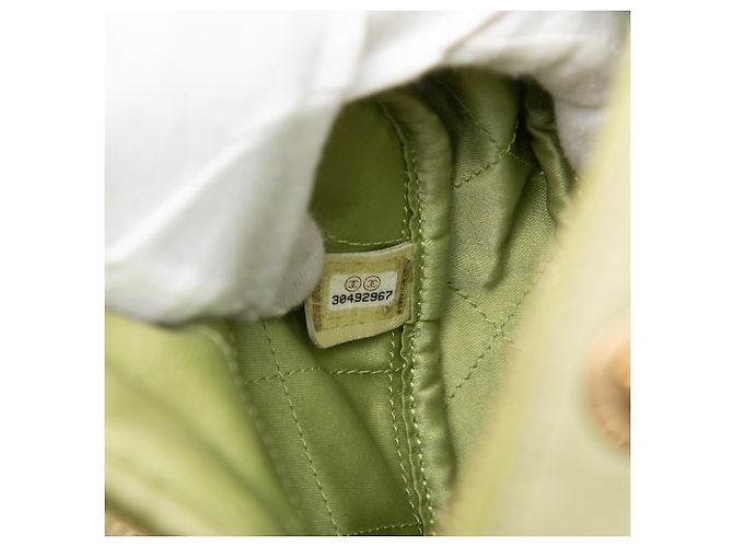 Pochette Chanel Green CC en agneau matelassé avec chaîne Vert - vue 6