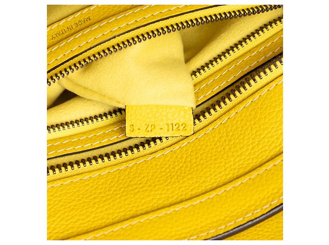 Céline Celine Yellow Micro Drummed Calfskin Luggage Tote Gelb - Ansicht 6