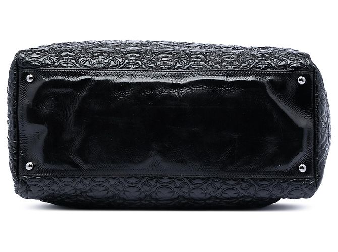 Chanel Black Quilted Vinyl Rock in Moscow Tote Schwarz - Ansicht 3