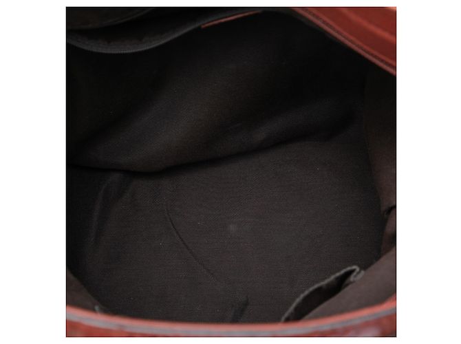Tote Gucci Red Guccissima Tender Bamboo Bar Rosso Bordò - vista 4