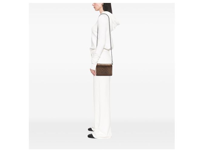Bottega Veneta Borsa a tracolla Montebello in nappa intrecciato marrone - vista 7