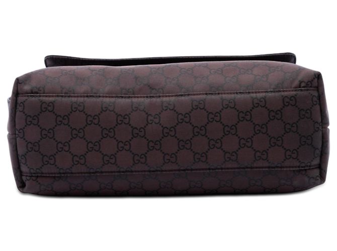 Bolso bandolera Gucci Brown GG Nylon Castaño Marrón oscuro - vista 3
