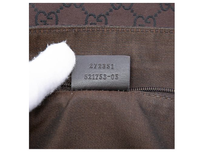 Bolso bandolera Gucci Brown GG Nylon Castaño Marrón oscuro - vista 5
