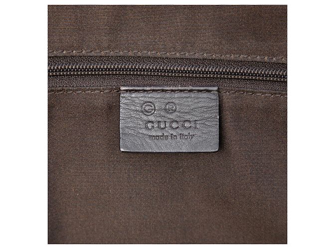Bolso bandolera Gucci Brown GG Nylon Castaño Marrón oscuro - vista 6