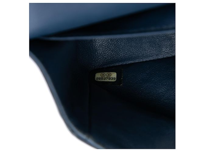 Chanel Blue Small Classic Lambskin Double Flap Blu scuro - vista 5
