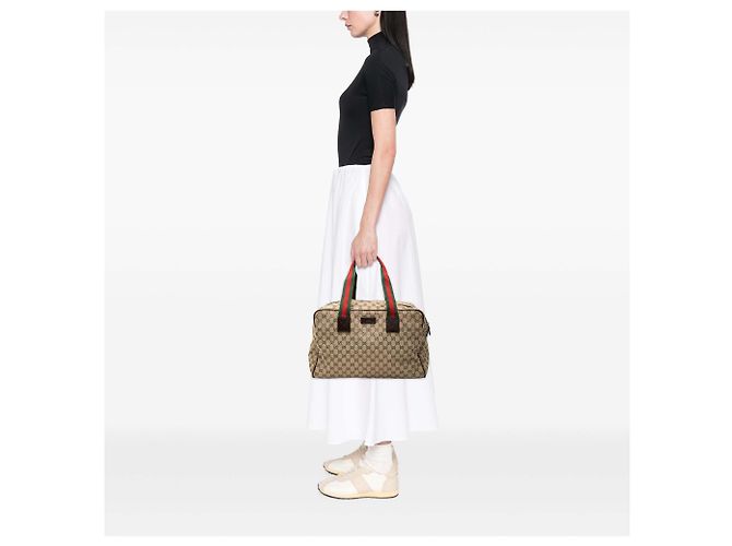 Gucci Duffle Bag Beige GG Canvas Web - Ansicht 7