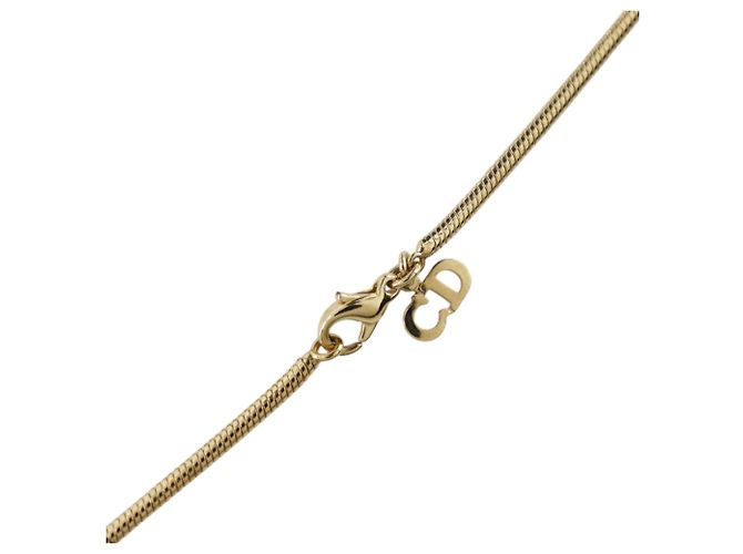 Collana con pendente ovale con logo Dior Gold placcato oro convertibile D'oro - vista 10
