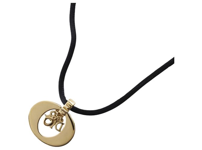 Collana con pendente ovale con logo Dior Gold placcato oro convertibile D'oro - vista 2