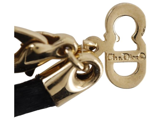 Collana con pendente ovale con logo Dior Gold placcato oro convertibile D'oro - vista 5