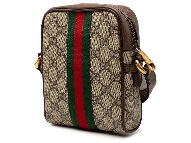 Gucci Beige Mini GG Supreme Web Ophidia Crossbody - vista 2