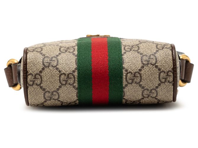 Gucci Beige Mini GG Supreme Web Ophidia Crossbody - vista 3