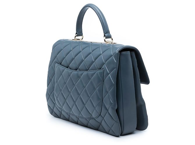 Chanel Blue Large Lambskin Trendy CC Top Handle Flap Azul - vista 2