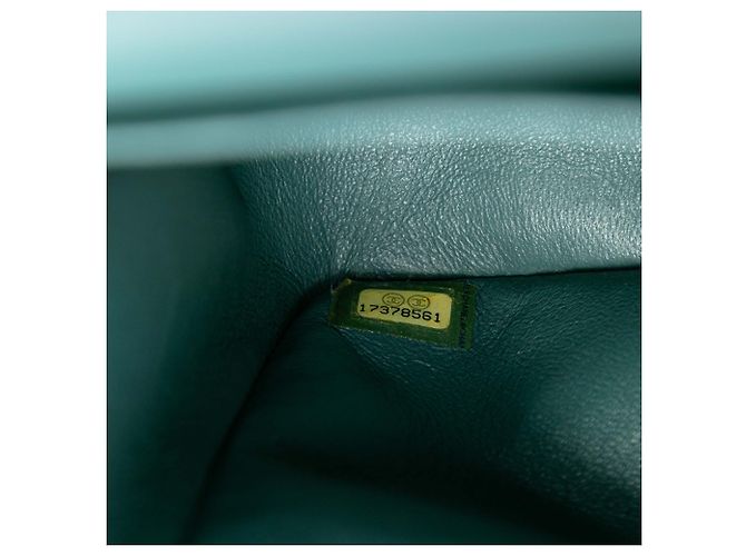 Chanel Blue Jumbo Classic Iridescent Caviar Double Flap Turchese - vista 6