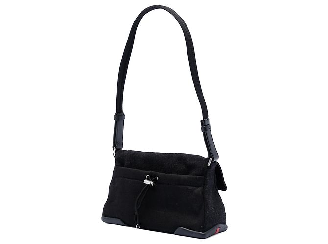 Prada Black Wool Sports Line Schultertasche Schwarz - Ansicht 2