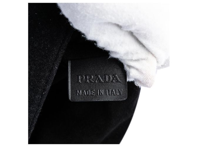 Prada Black Wool Sports Line Schultertasche Schwarz - Ansicht 5