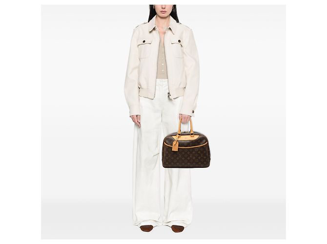 Louis Vuitton Marrone Monogram Deauville - vista 7