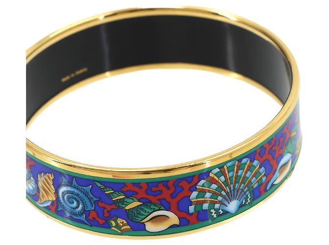 Hermès Bracciale rigido Hermes HERMES Email GM Blu Multicolore D'oro - vista 3