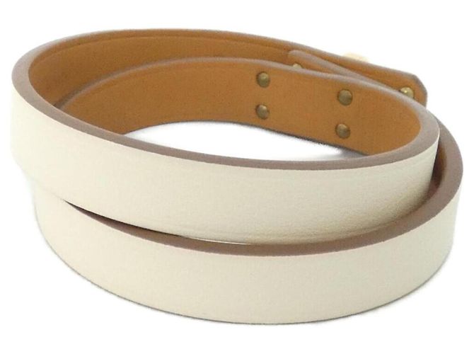Hermès Bracciale Hermes Mini Kelly Double Tour Bianco Beige - vista 2